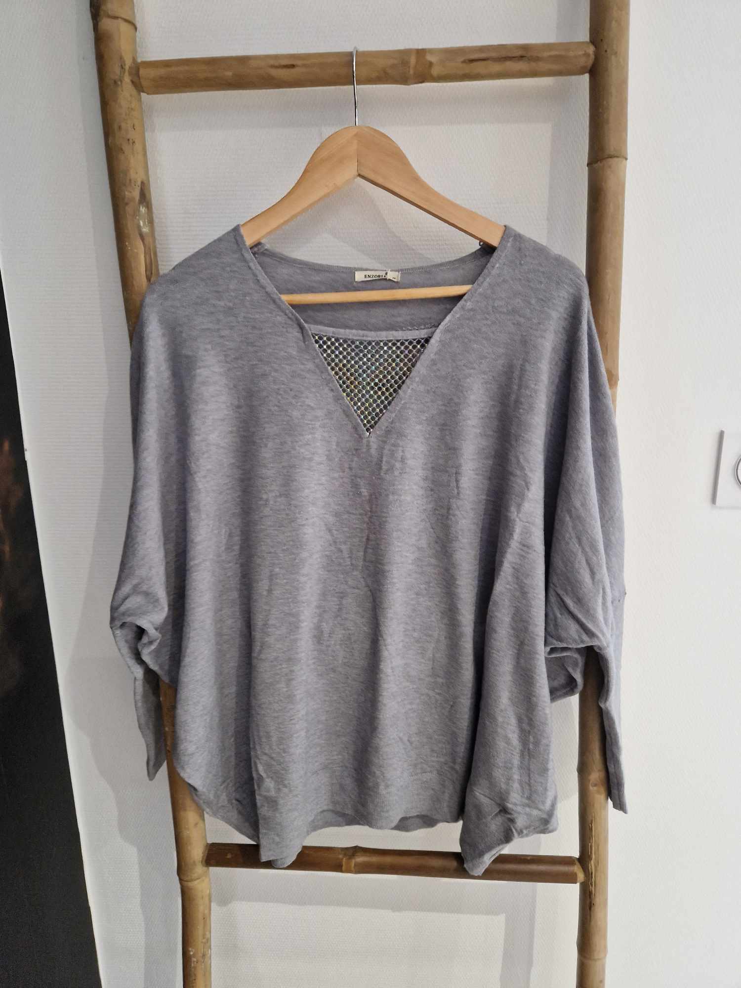PULL STRASS COEUR
